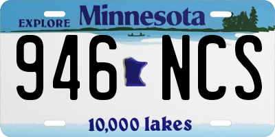 MN license plate 946NCS
