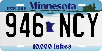 MN license plate 946NCY