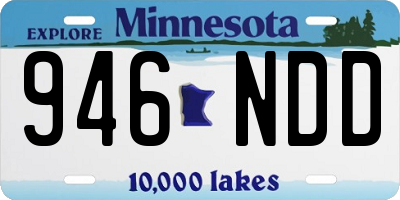 MN license plate 946NDD