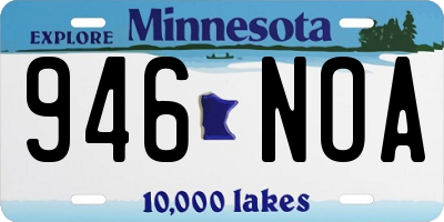 MN license plate 946NOA