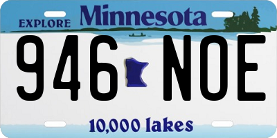 MN license plate 946NOE
