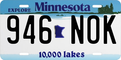 MN license plate 946NOK