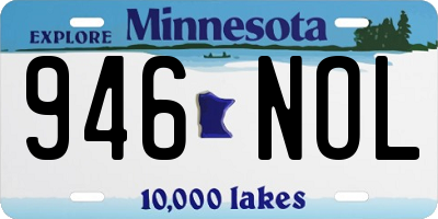 MN license plate 946NOL