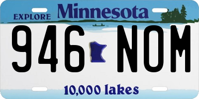 MN license plate 946NOM