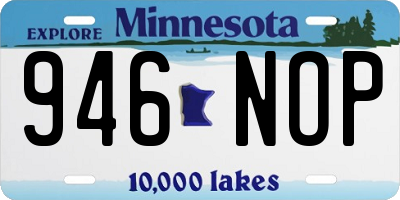 MN license plate 946NOP