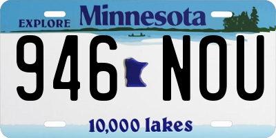 MN license plate 946NOU