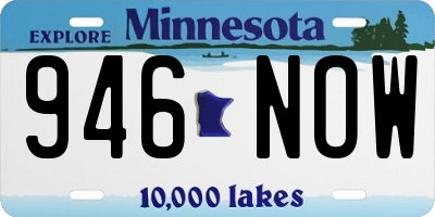 MN license plate 946NOW