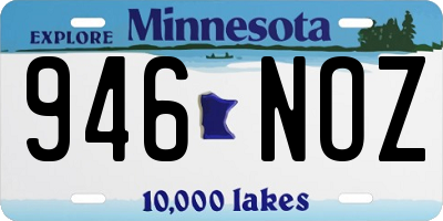 MN license plate 946NOZ