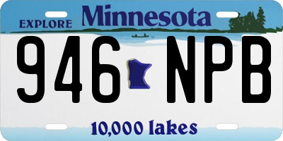 MN license plate 946NPB