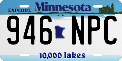 MN license plate 946NPC