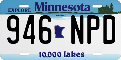 MN license plate 946NPD