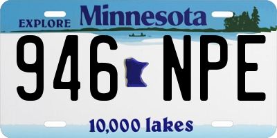 MN license plate 946NPE