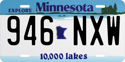MN license plate 946NXW