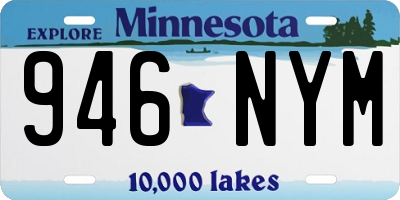 MN license plate 946NYM