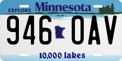 MN license plate 946OAV