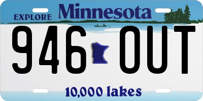 MN license plate 946OUT