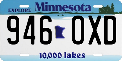 MN license plate 946OXD