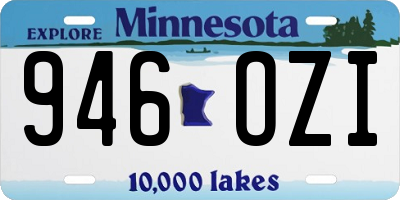 MN license plate 946OZI
