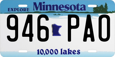 MN license plate 946PAO