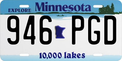 MN license plate 946PGD