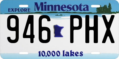 MN license plate 946PHX