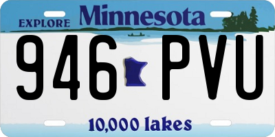 MN license plate 946PVU