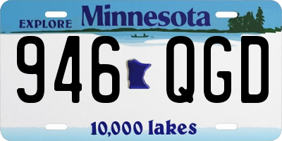 MN license plate 946QGD