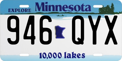 MN license plate 946QYX