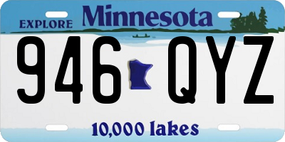 MN license plate 946QYZ
