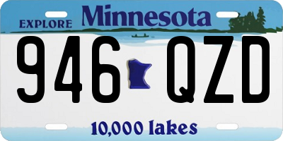 MN license plate 946QZD