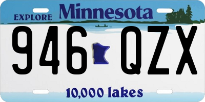 MN license plate 946QZX
