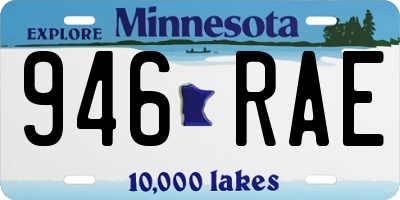 MN license plate 946RAE