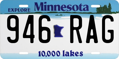 MN license plate 946RAG
