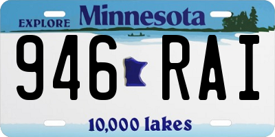MN license plate 946RAI