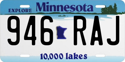 MN license plate 946RAJ
