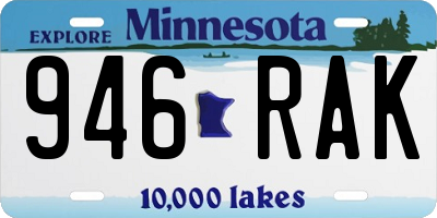 MN license plate 946RAK