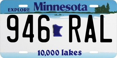 MN license plate 946RAL