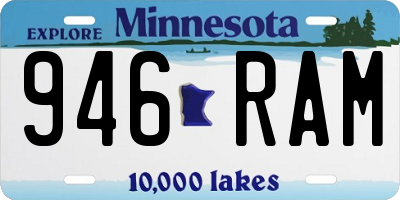 MN license plate 946RAM