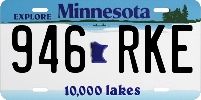 MN license plate 946RKE