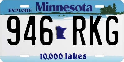 MN license plate 946RKG