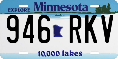 MN license plate 946RKV