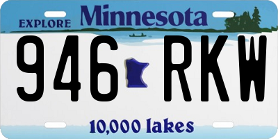 MN license plate 946RKW