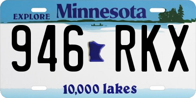 MN license plate 946RKX