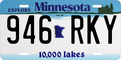 MN license plate 946RKY