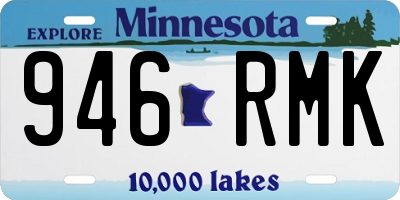 MN license plate 946RMK