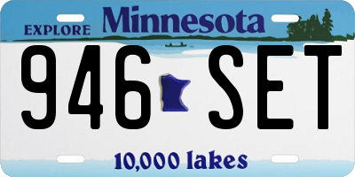 MN license plate 946SET