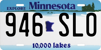 MN license plate 946SLO