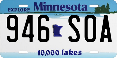 MN license plate 946SOA