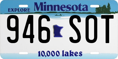 MN license plate 946SOT