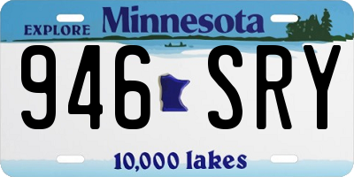 MN license plate 946SRY